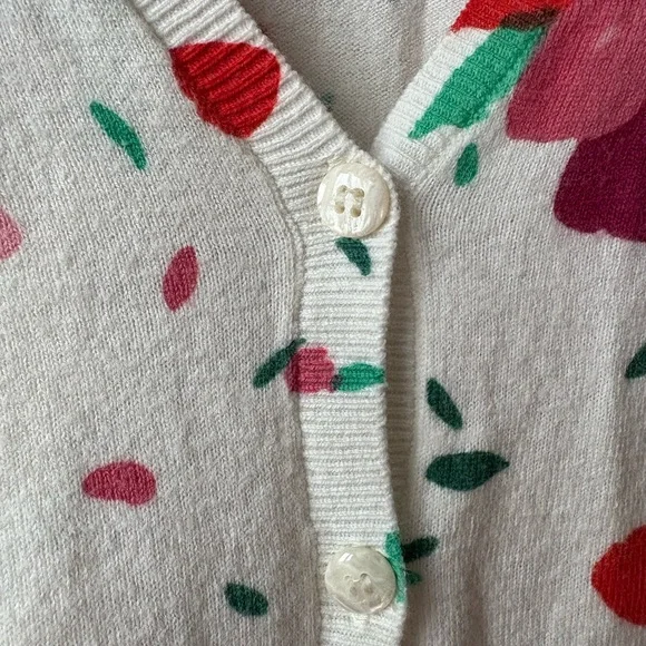 Floral V-Neck Cardigan - Picture 5 of 5